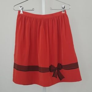 Bea & Dot by ModCloth Red Bow Skirt, Size Small